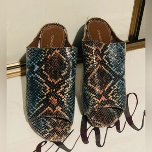 Donald J. Pliner Women's Vibrant Snake Print Mules 8.5